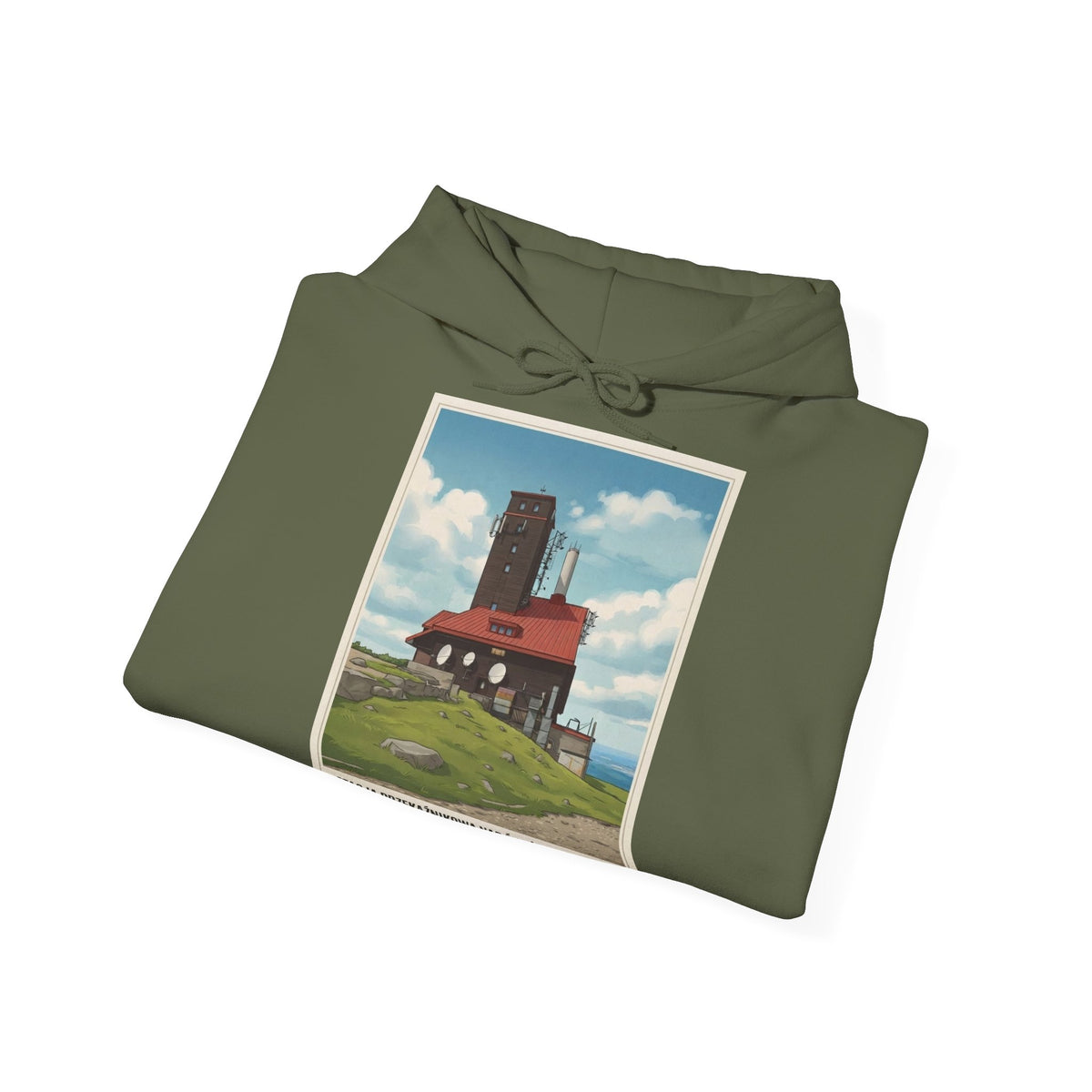 Gruba Bluza z Kapturem Retro - stacja przekaźnikowa Śnieżne Kotły