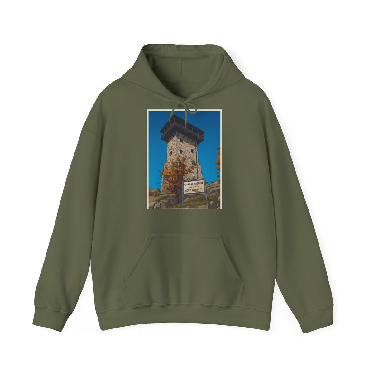 Gruba Bluza z Kapturem Retro - Wysoki Kamień