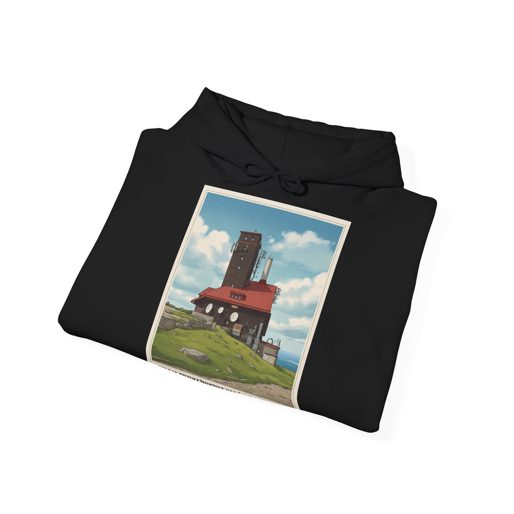 Gruba Bluza z Kapturem Retro - stacja przekaźnikowa Śnieżne Kotły