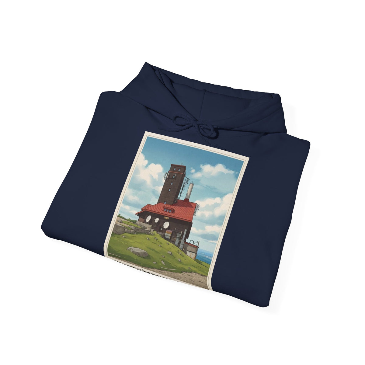 Gruba Bluza z Kapturem Retro - stacja przekaźnikowa Śnieżne Kotły