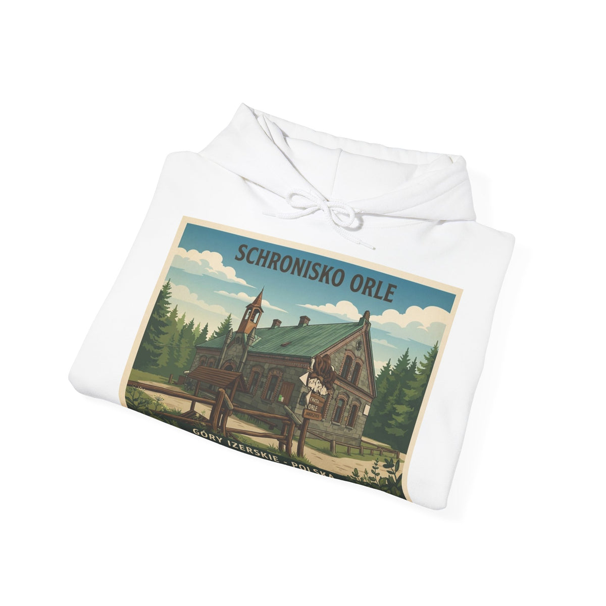 Gruba Bluza z Kapturem Retro - Orle