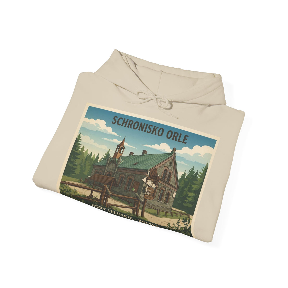 Gruba Bluza z Kapturem Retro - Orle