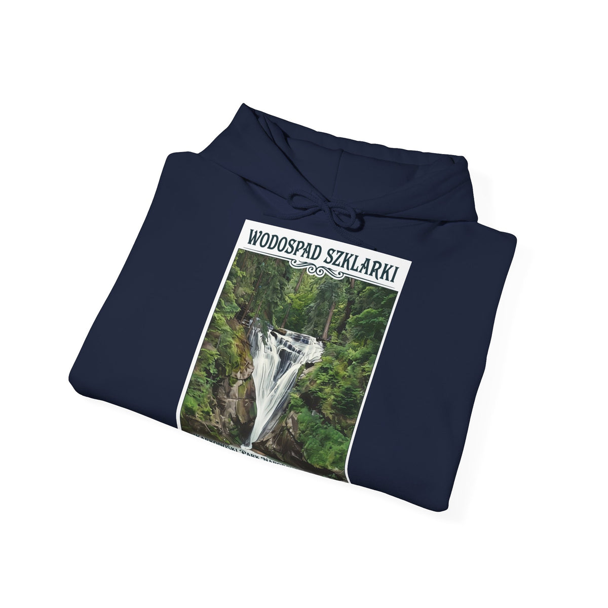 Gruba Bluza z Kapturem Retro - Wodospad Szklarki