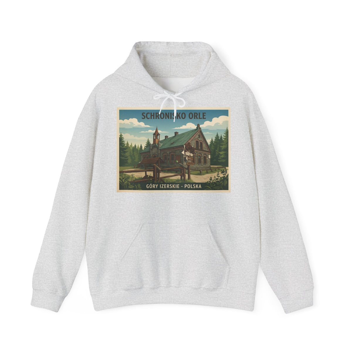 Gruba Bluza z Kapturem Retro - Orle
