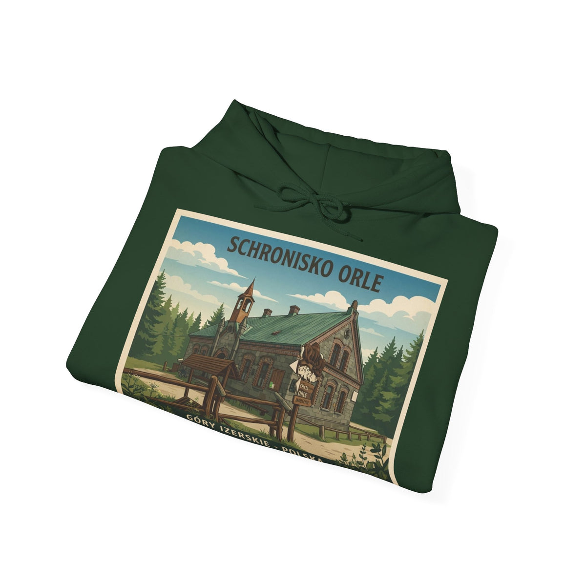 Gruba Bluza z Kapturem Retro - Orle