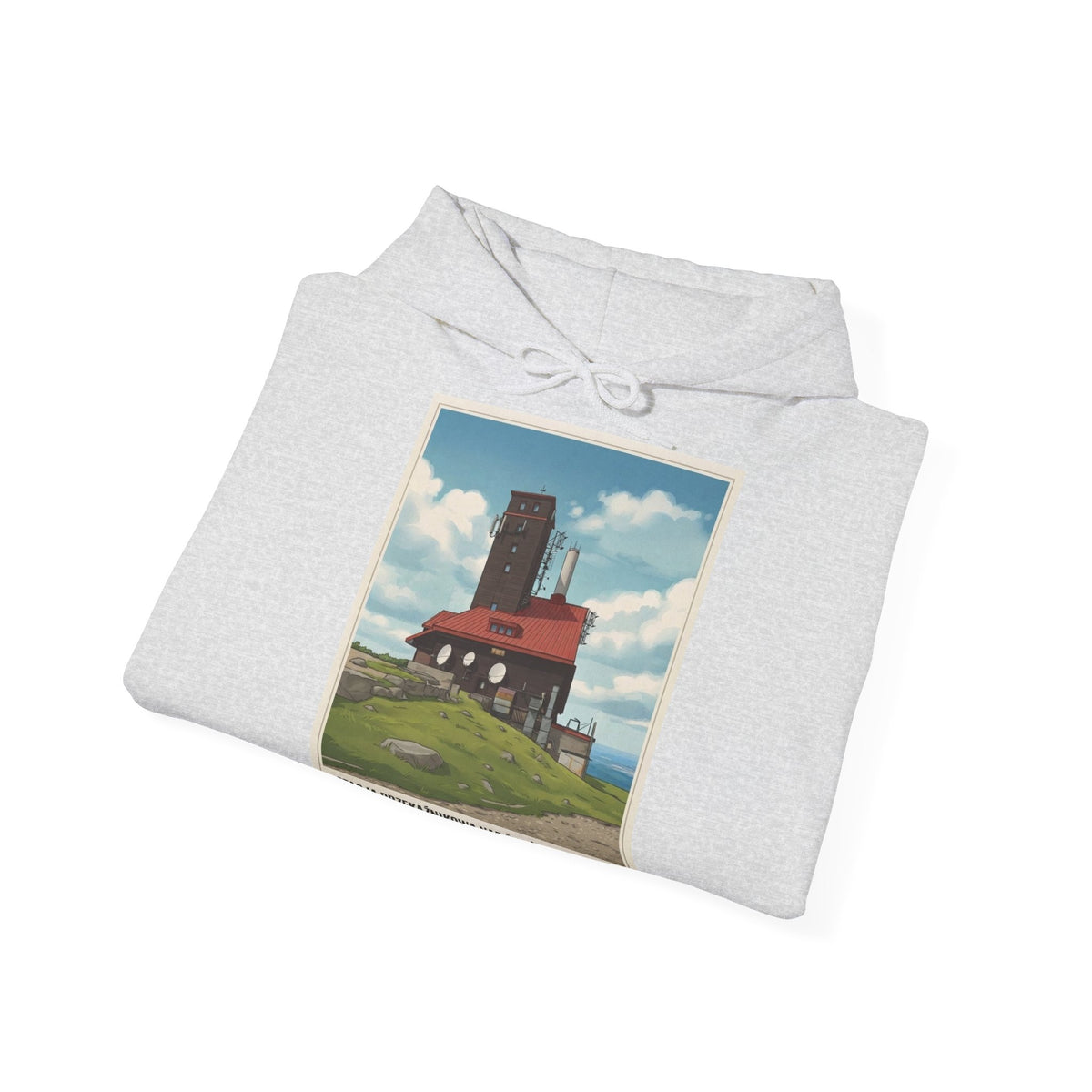 Gruba Bluza z Kapturem Retro - stacja przekaźnikowa Śnieżne Kotły