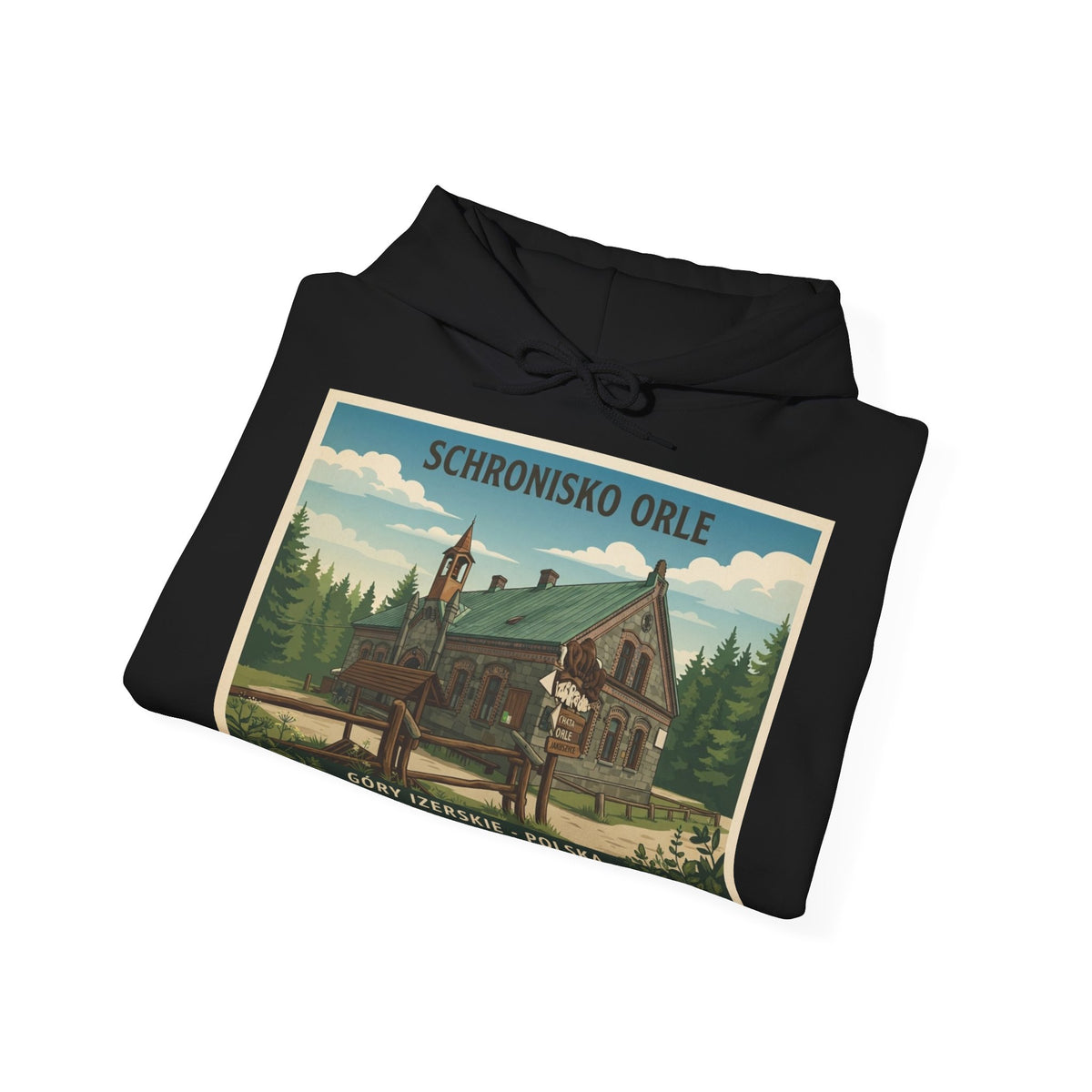 Gruba Bluza z Kapturem Retro - Orle