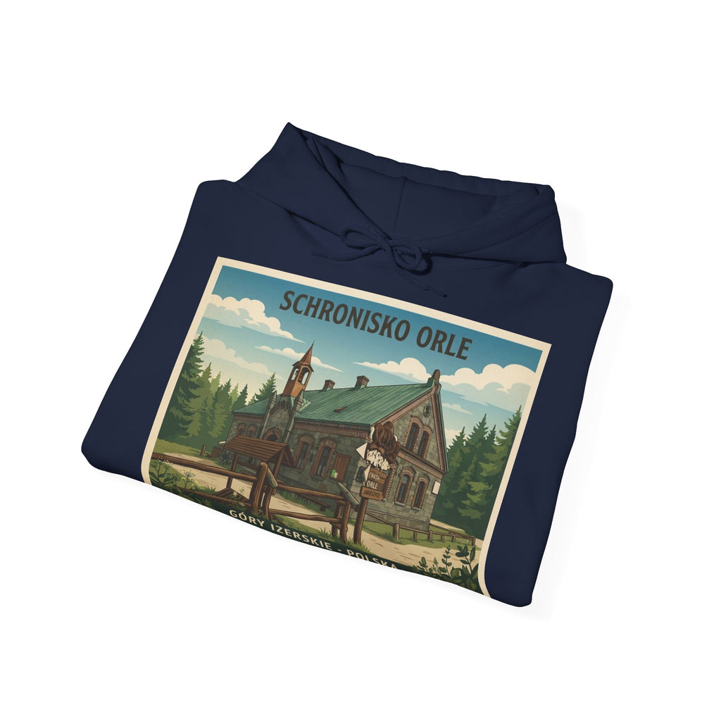 Gruba Bluza z Kapturem Retro - Orle