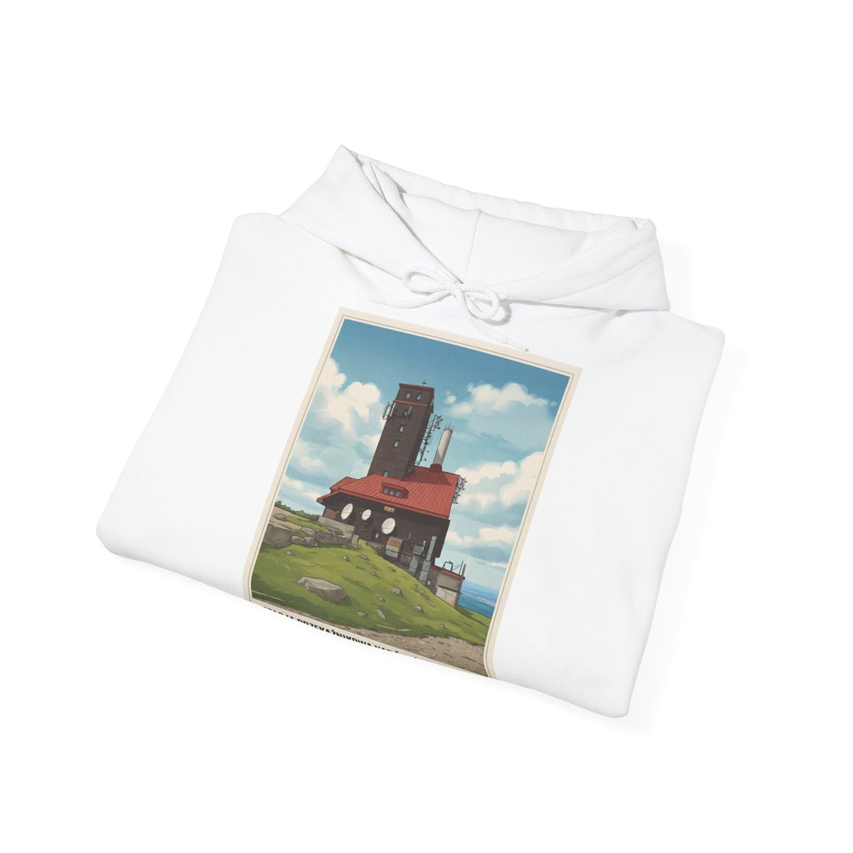Gruba Bluza z Kapturem Retro - stacja przekaźnikowa Śnieżne Kotły